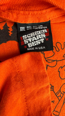 Vintage Screen Stars Shirt 90s "This Ones Barely Legal" Trego Junction Single Stitch Made In USA Orange XXL