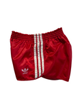 80s Adidas Shorts Nylon Glanz Sprinter Rot