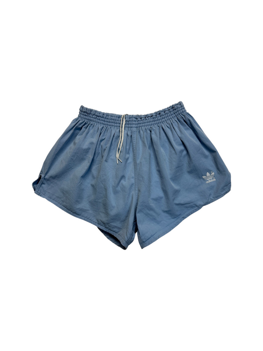 80s Adidas Shorts Sprinter Baumwolle Made In West Germany Blaugrau - RareRags