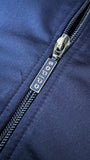 Vintage Adidas Sportjacke 90s Firebird Dunkelblau Orange D3 S