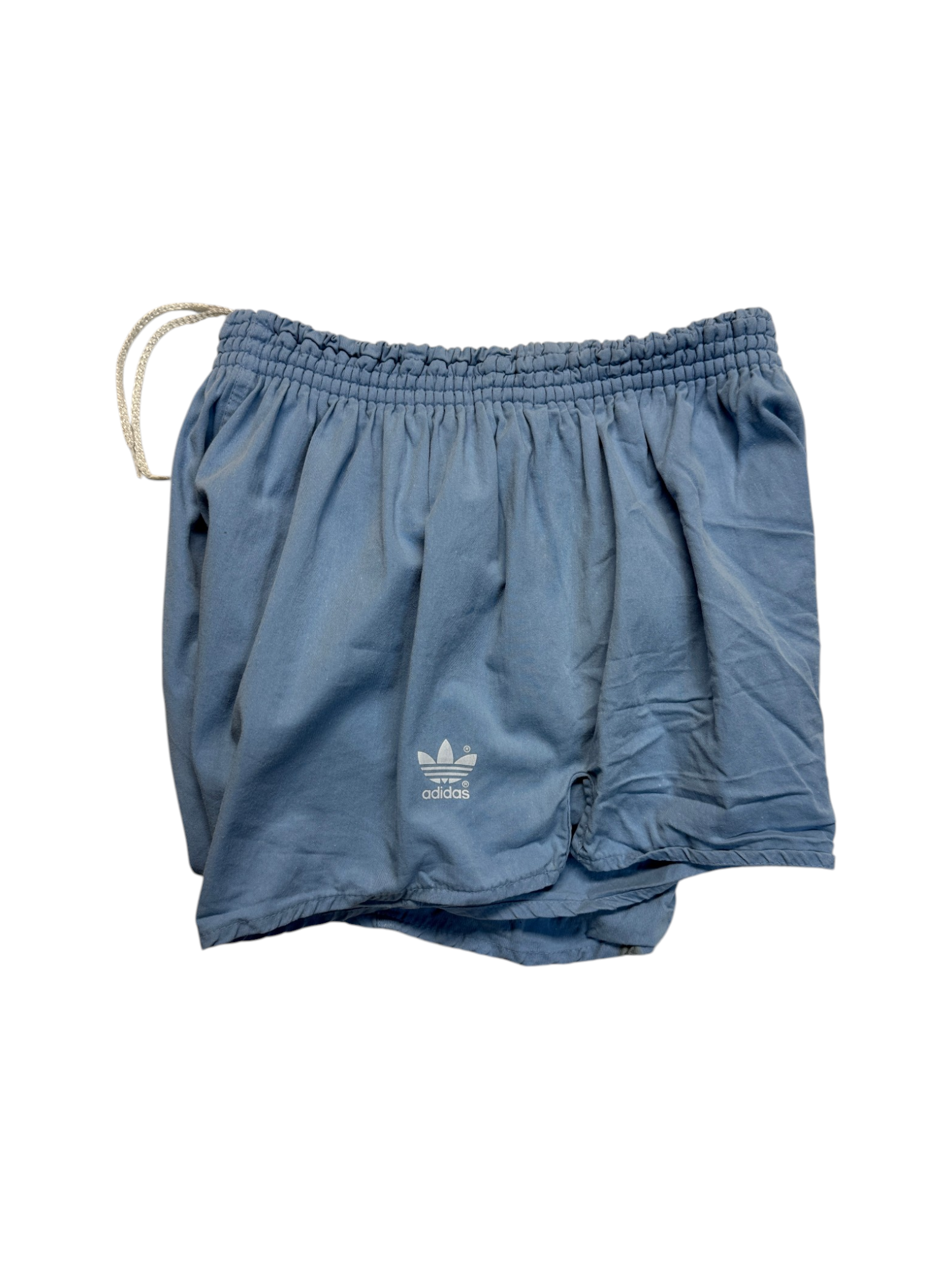 80s Adidas Shorts Sprinter Baumwolle Made In West Germany Blaugrau - RareRags