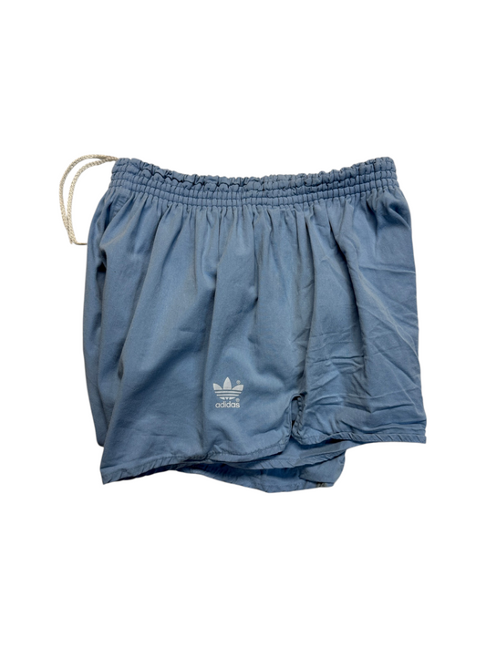 80s Adidas Shorts Sprinter Baumwolle Made In West Germany Blaugrau - RareRags
