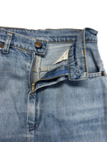 1977 Levi’s High Waist Denim Midi Rock White Tab Made In Belgium Blau