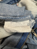 1977 Levi’s High Waist Denim Midi Rock White Tab Made In Belgium Blau