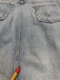 1977 Levi’s High Waist Denim Midi Rock White Tab Made In Belgium Blau