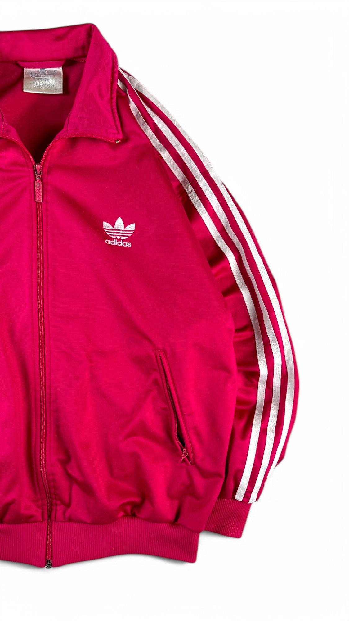 Vintage Adidas Sportjacke 90s Firebird Rosa D4 S-M