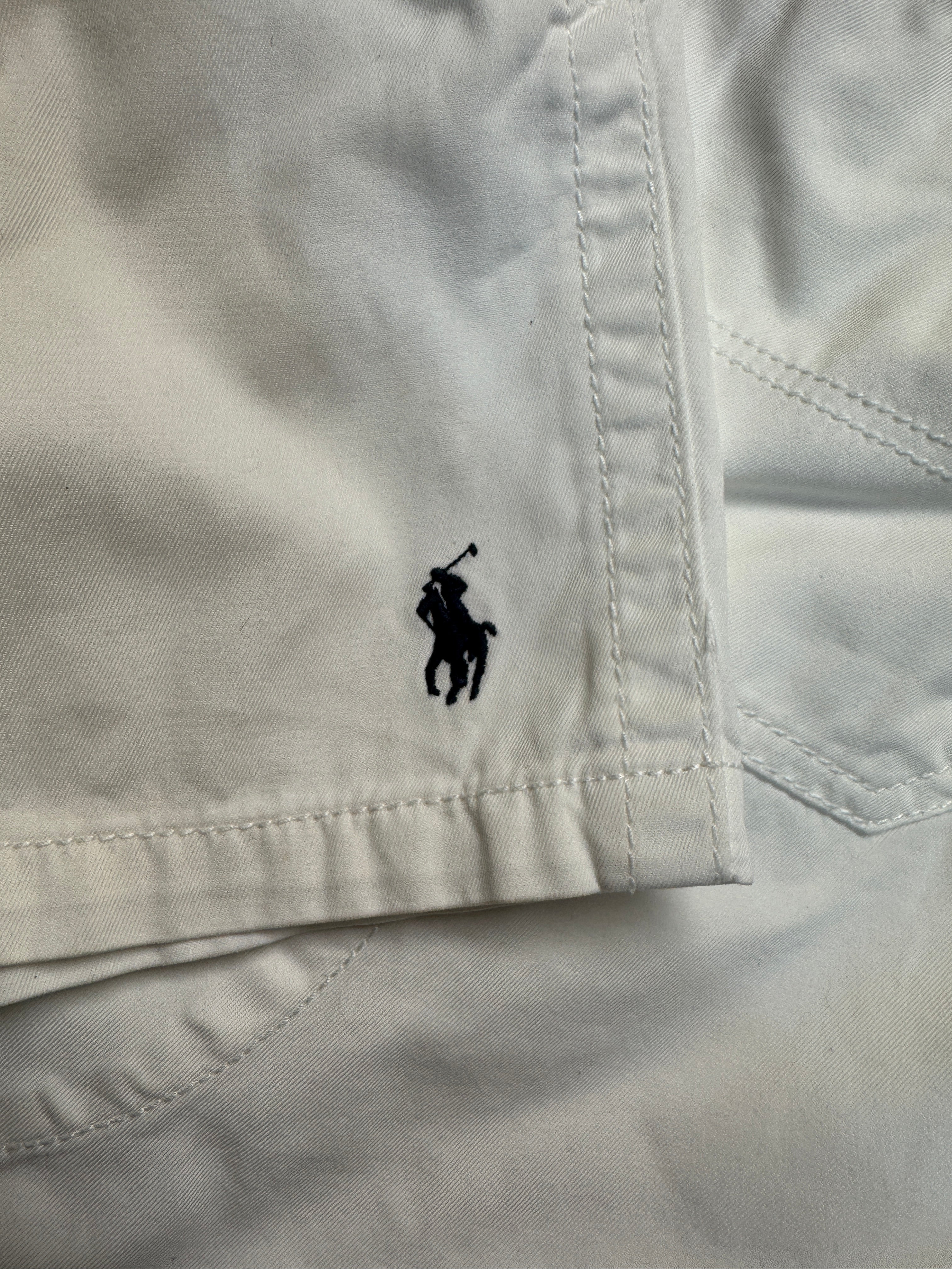 90s Polo Ralph Lauren Heavy Cotton Canvas Shorts Weiß