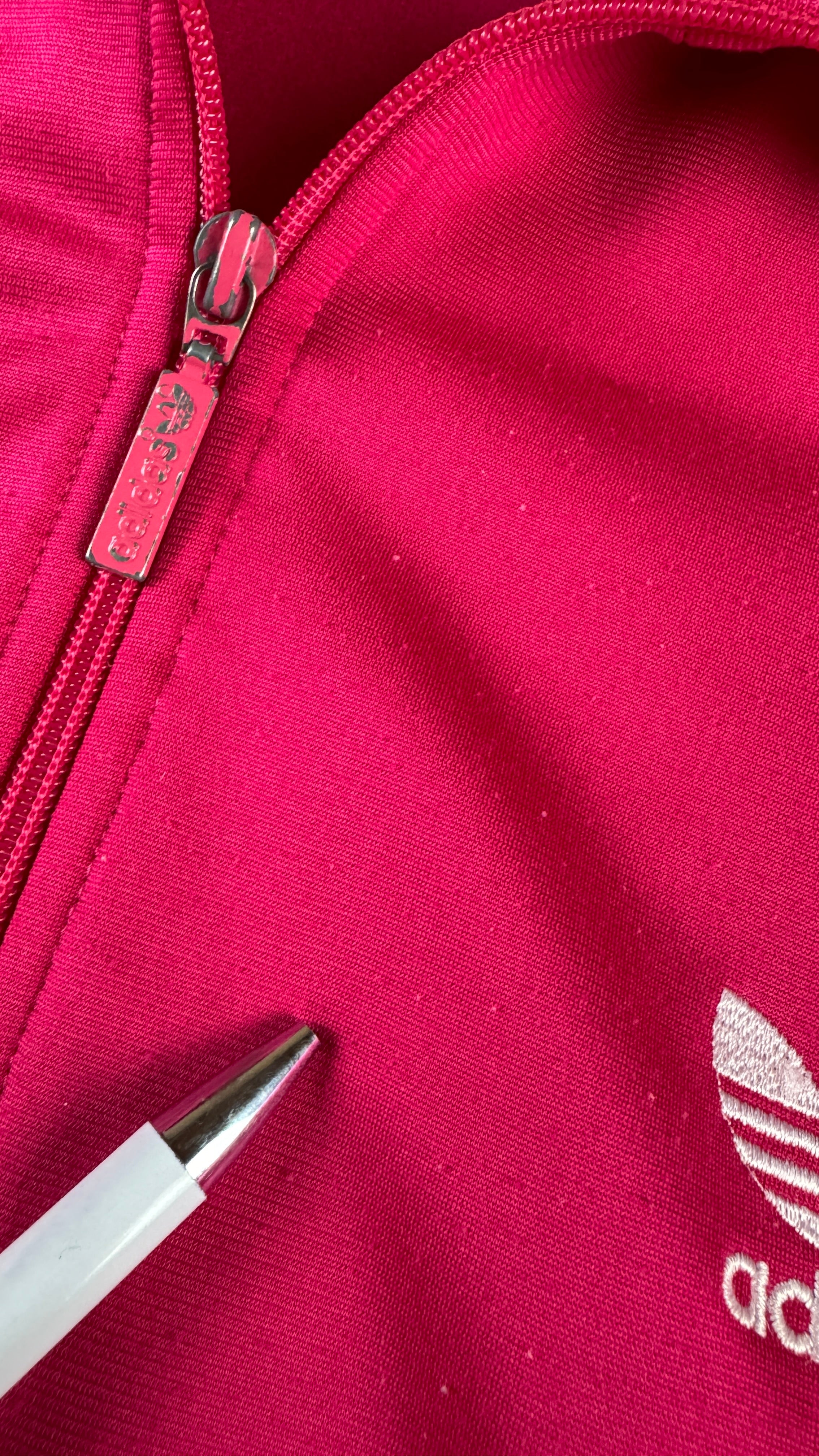 Vintage Adidas Sportjacke 90s Firebird Rosa D4 S-M