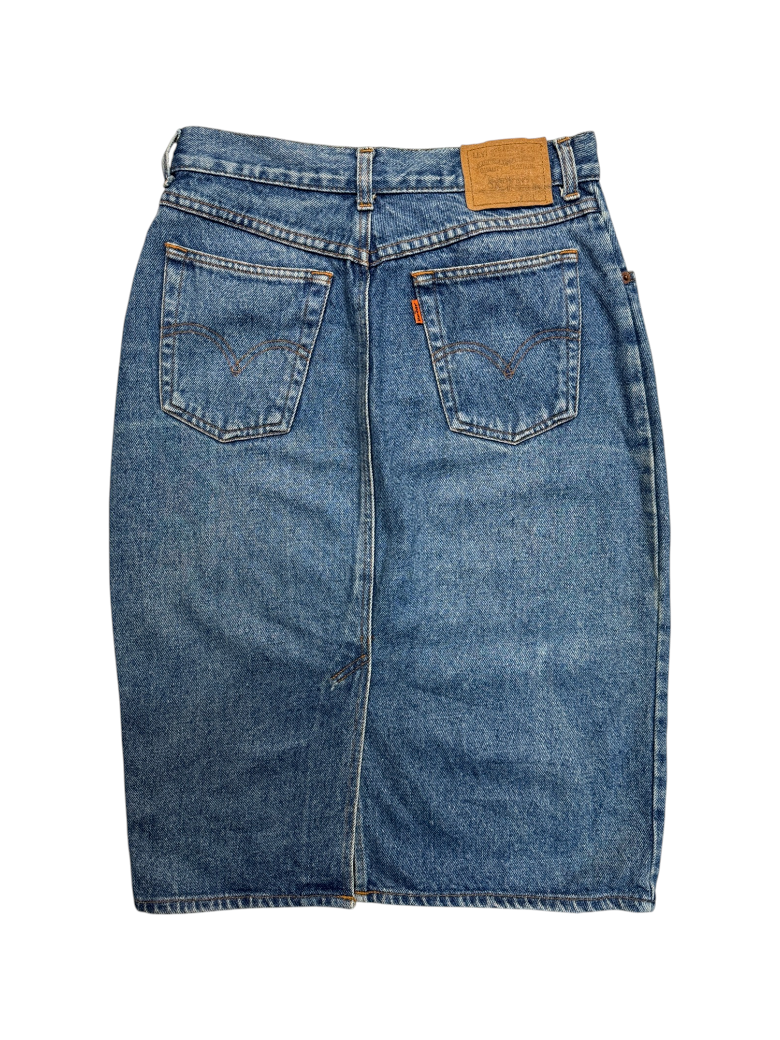 80s Levi’s Jeans Bleistiftrock Orange Tab Blau