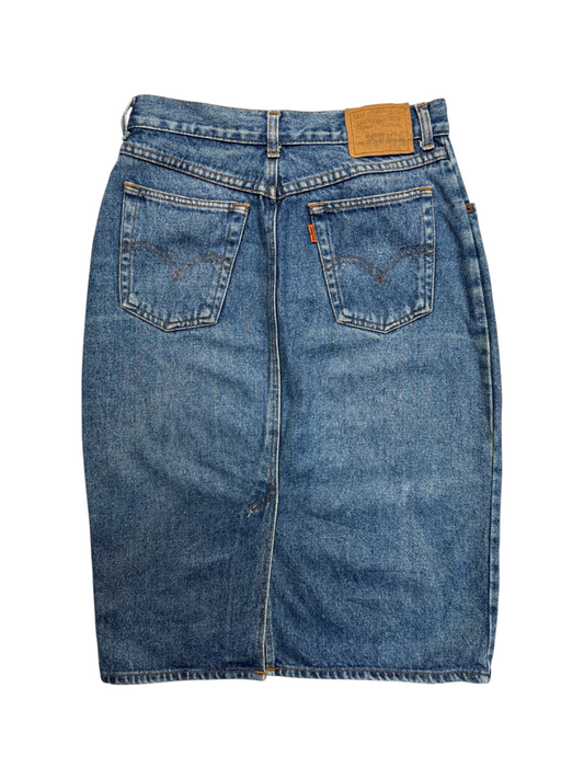 80s Levi’s Jeans Bleistiftrock Orange Tab Blau