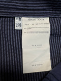 90s Armani Jeans Striped Seersucker Cargo Shorts Blau