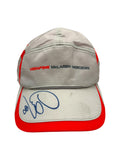 00s Racing Cap Vodafone x McLaren Lewis Hamilton Mit Unterschrift Silber Rot One Size