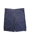 90s Armani Jeans Striped Seersucker Cargo Shorts Blau