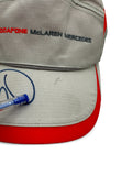 00s Racing Cap Vodafone x McLaren Lewis Hamilton Mit Unterschrift Silber Rot One Size