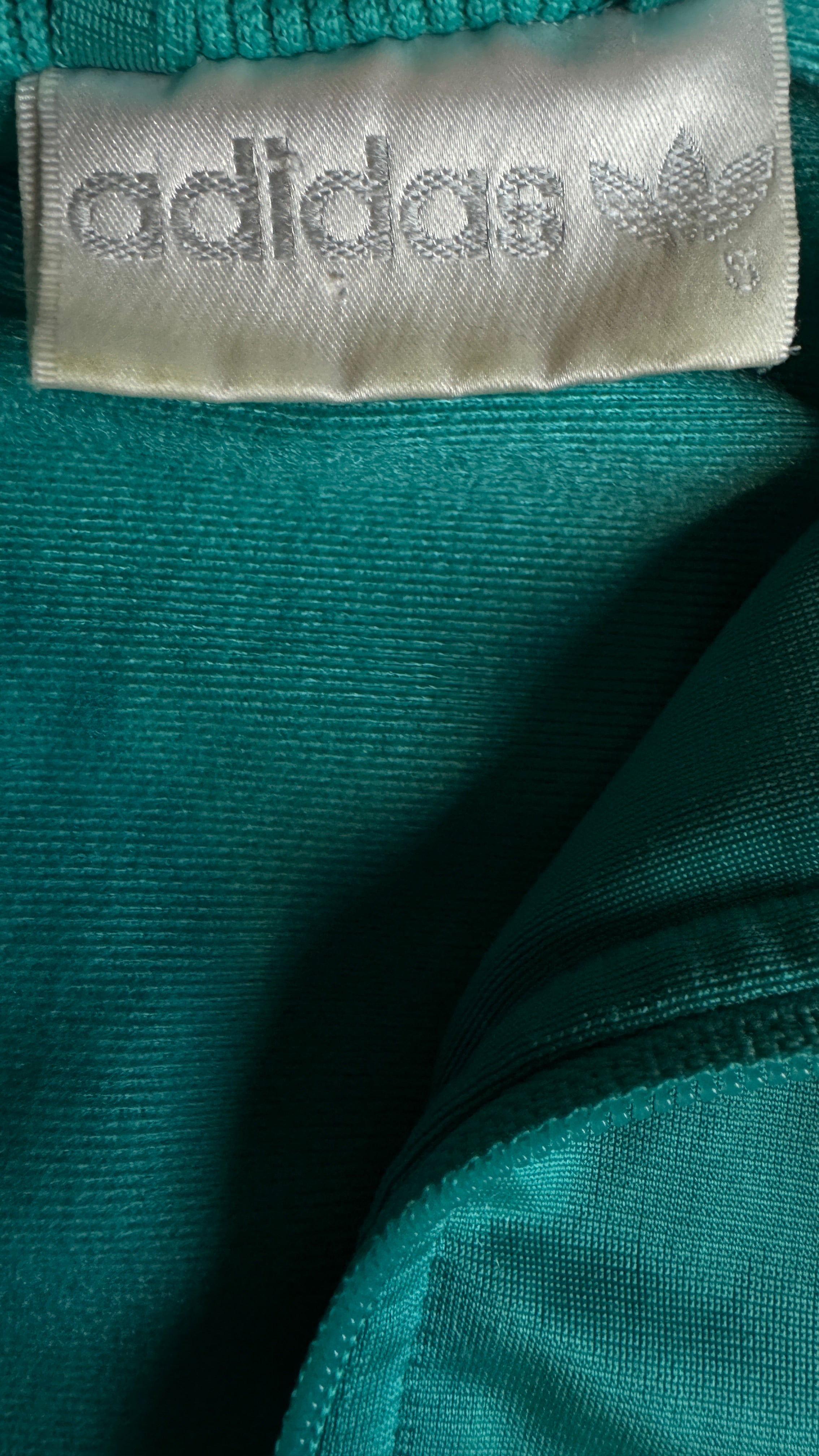 Vintage Adidas Sportjacke 90s Made In Singapore Grün/Türkis D5 M-L
