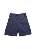 90s Armani Jeans Striped Seersucker Cargo Shorts Blau