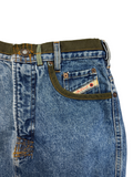 90s Diesel Mini Skirt "Second Hand" Made In Italy Blau