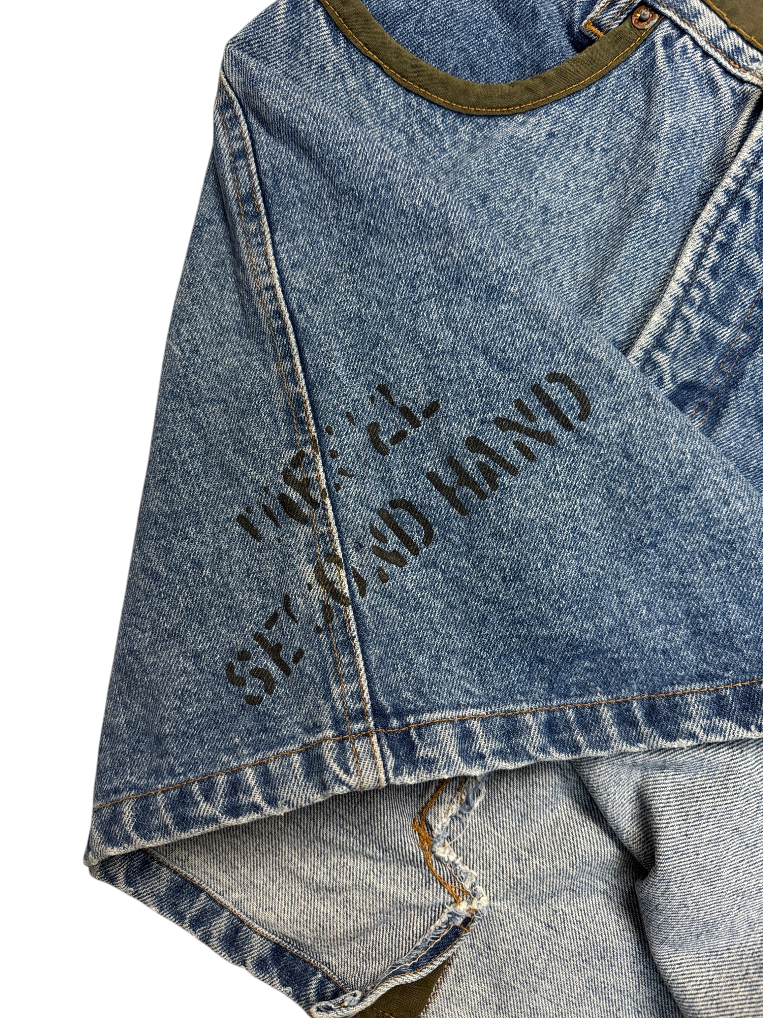 90s Diesel Mini Skirt "Second Hand" Made In Italy Blau