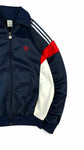 Vintage Adidas Sportjacke 80s Made In England Navy Rot D8 / 54 / XL-XXL