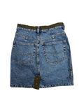 90s Diesel Mini Skirt "Second Hand" Made In Italy Blau
