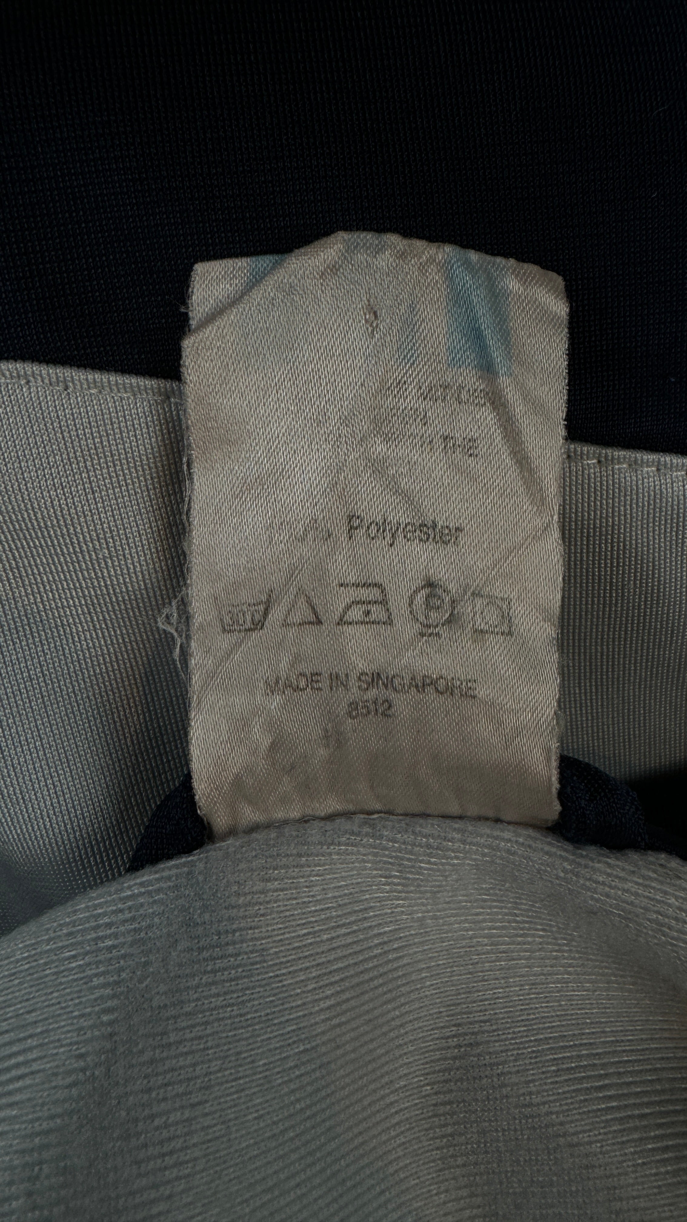 Vintage Adidas Sportjacke Late 80s Made In Singapore Weiß Dunkelblau D5 M