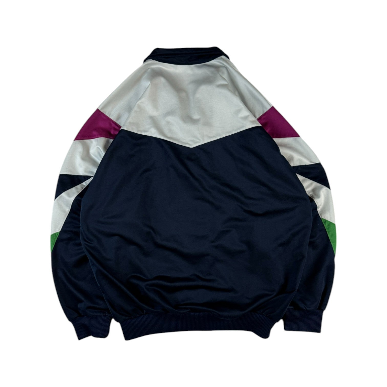 Vintage Adidas Sportjacke Late 80s Made In Singapore Weiß Dunkelblau D5 M