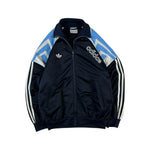 Vintage Adidas Sportjacke 90s Schwarz Blau D6 M-L