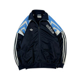 Vintage Adidas Sportjacke 90s Schwarz Blau D6 M-L