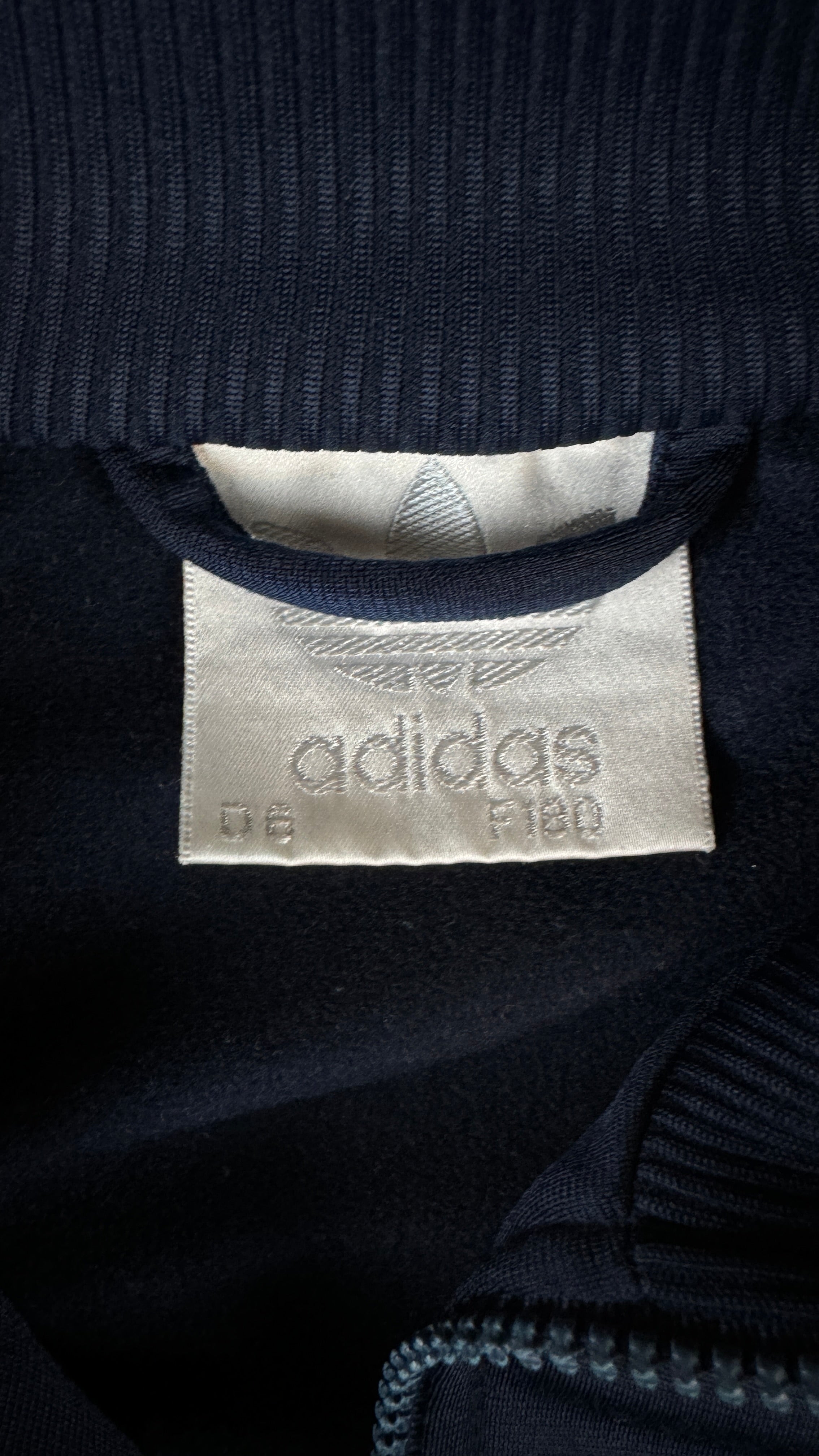 Vintage Adidas Sportjacke 90s Schwarz Blau D6 M-L