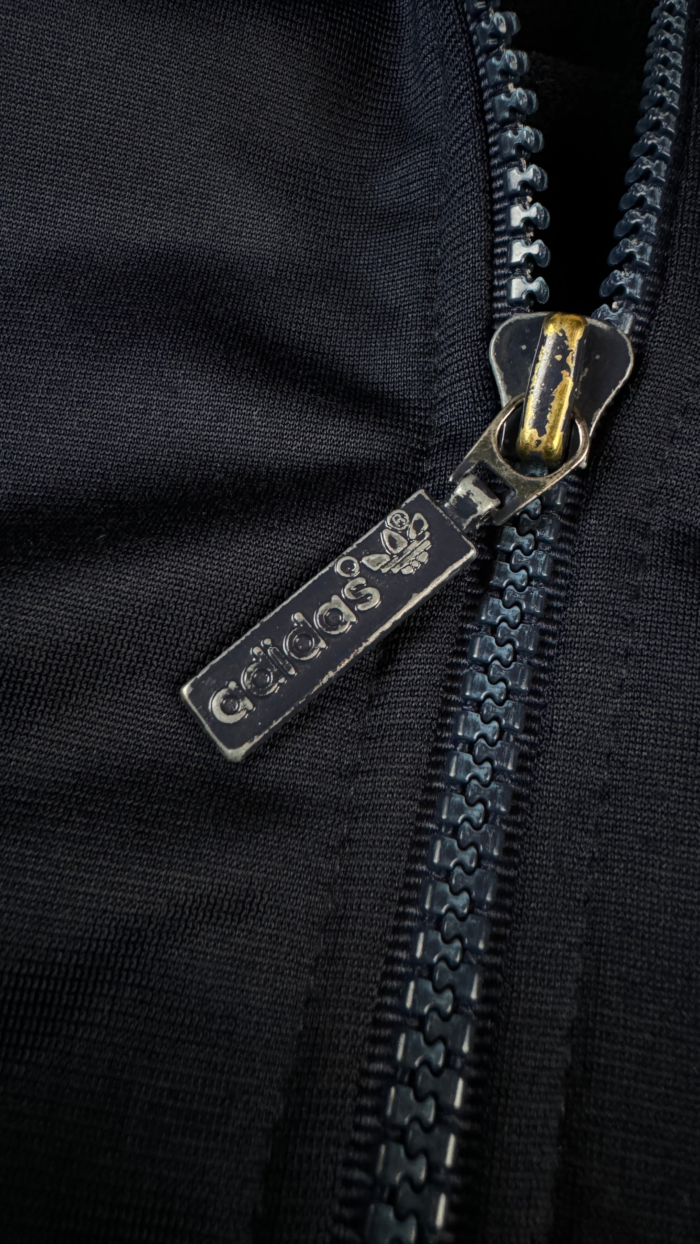 Vintage Adidas Sportjacke 90s Schwarz Blau D6 M-L