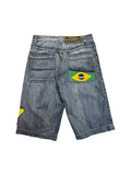 2000s Brazil Denim Jorts Patches "League of Casucci"