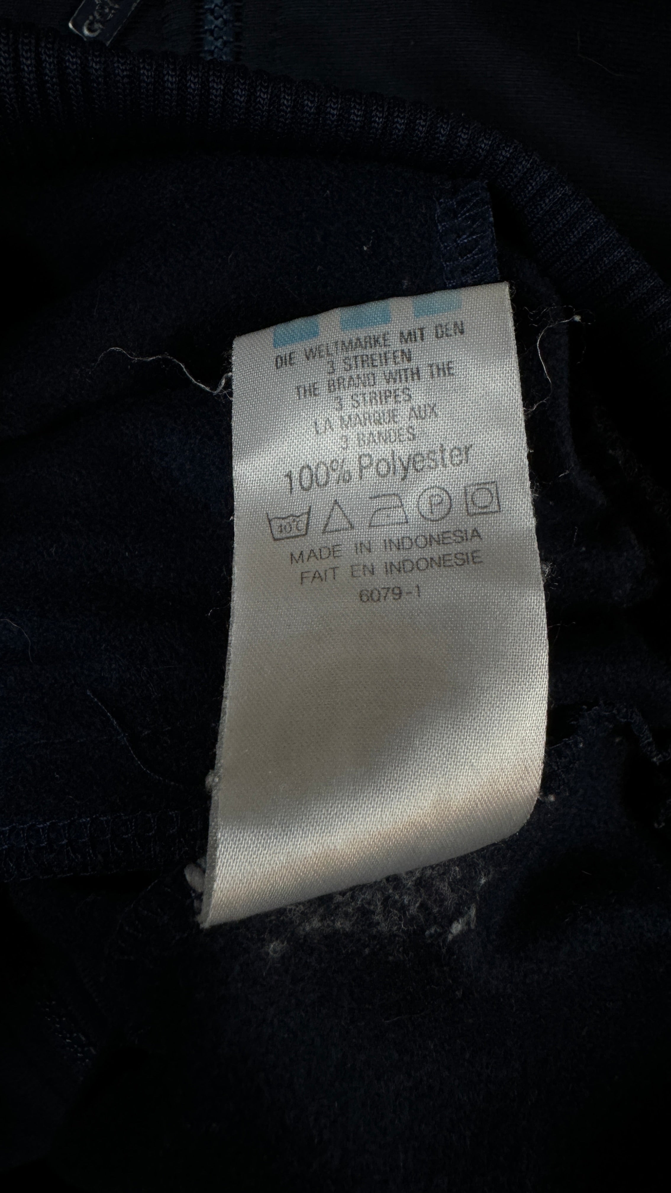 Vintage Adidas Sportjacke 90s Schwarz Blau D6 M-L