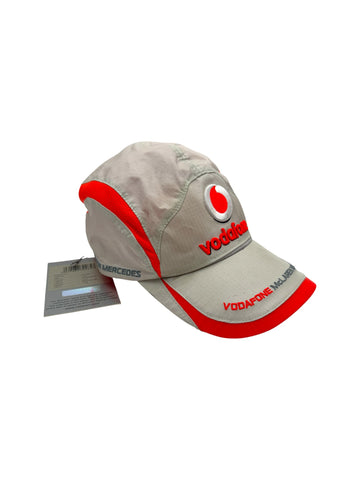 00s McLaren Team Cap Vodafone Deadstock Silber Rot One Size
