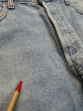 1995 Levis Denim Shorts 676 Orange Tab Hellblau
