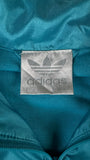Vintage Adidas Sportjacke 90s Nylon Nationalmannschaft Kanu Rennsport Deutschland Grün/Türkis D7 L