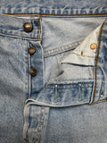 1995 Levis Denim Shorts 676 Orange Tab Hellblau