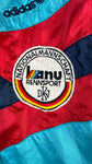 Vintage Adidas Sportjacke 90s Nylon Nationalmannschaft Kanu Rennsport Deutschland Grün/Türkis D7 L