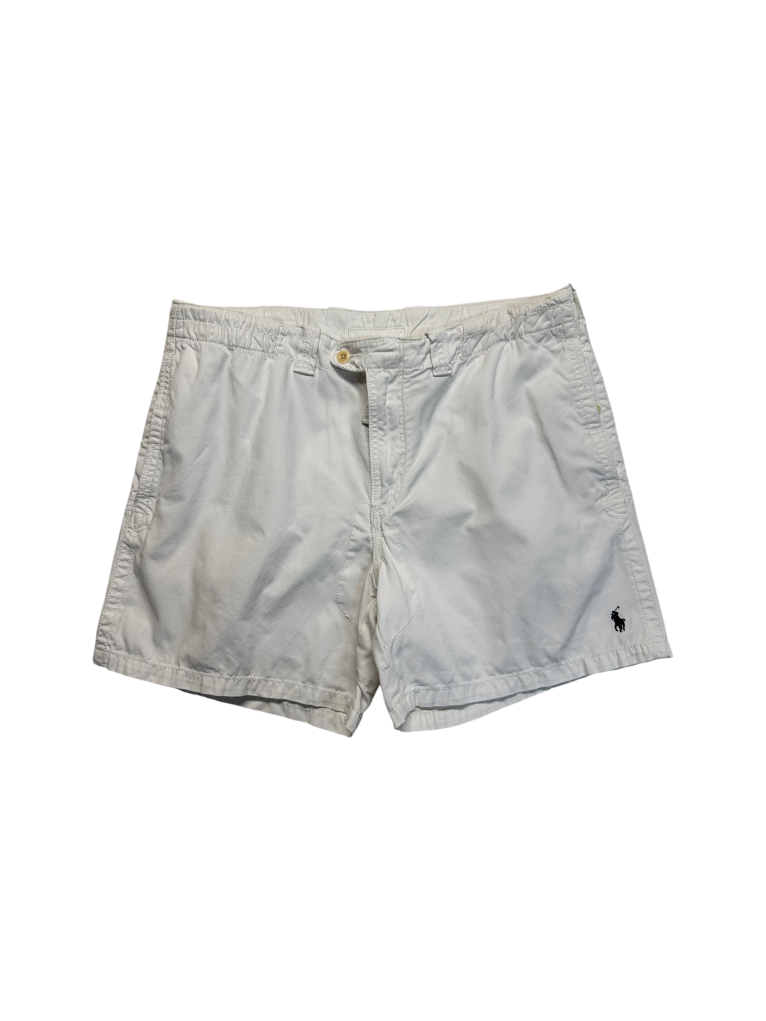 90s Ralph Lauren Heavy Cotton Canvas Shorts Weiß