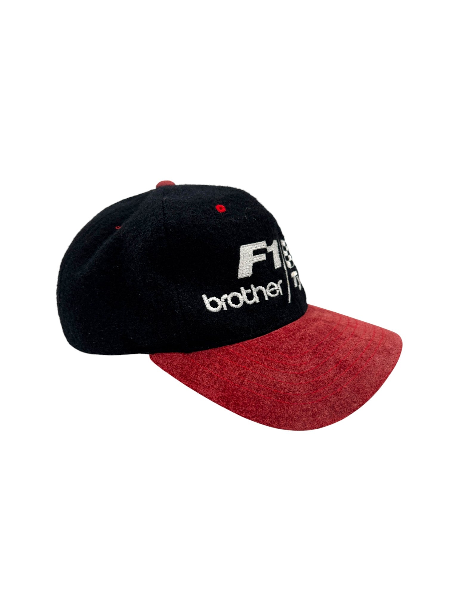 90s BeechField Racing Cap Brother Tyrrell F1 Wolle Viscose Schwarz Rot One Size