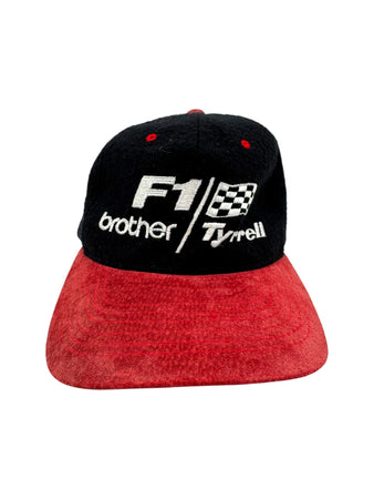 90s BeechField Racing Cap Brother Tyrrell F1 Wolle Viscose Schwarz Rot One Size