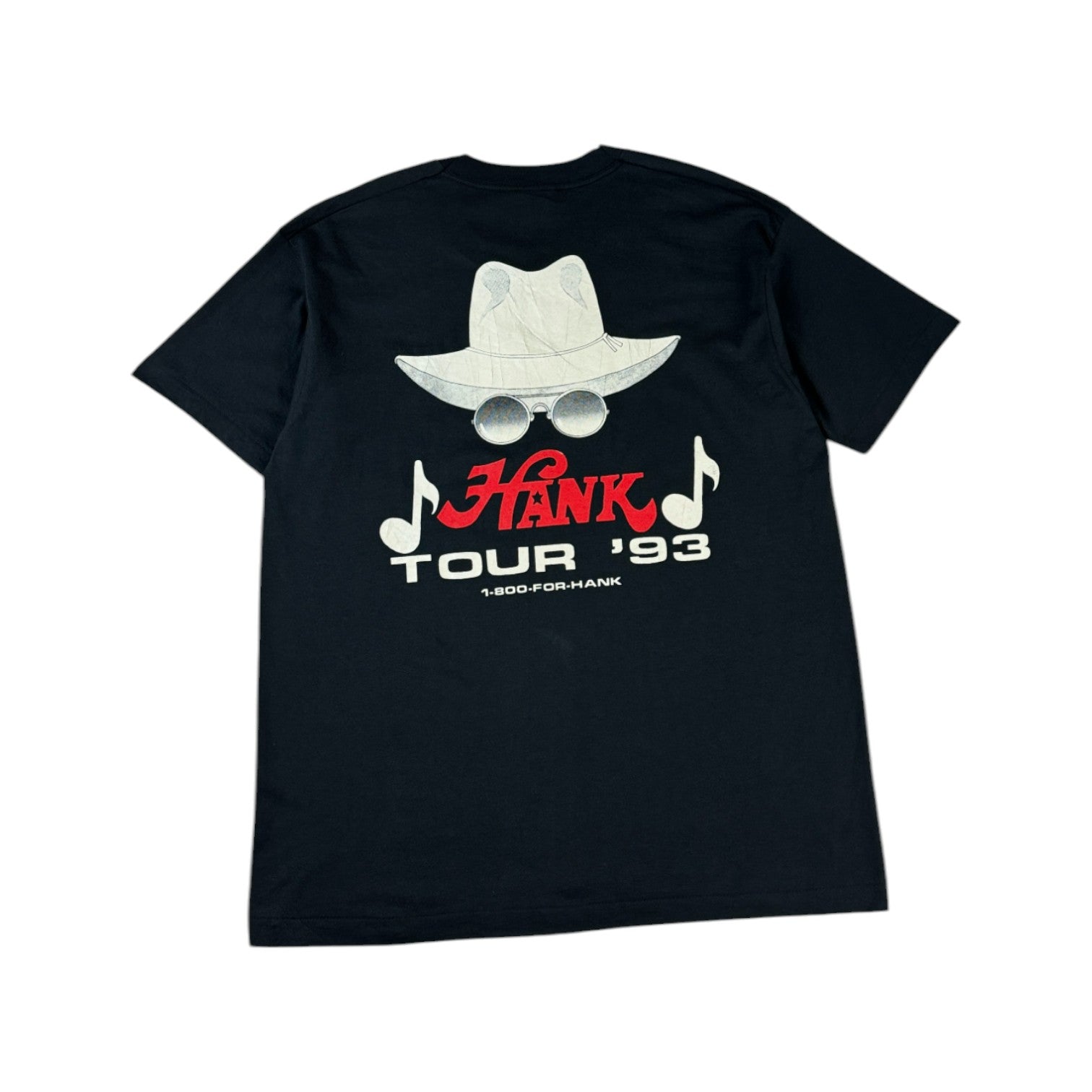 Vintage Screen Stars Shirt 1993 Hank Williams Jr. "An American Tradition" Tour Single Stitch Made In USA Schwarz XL