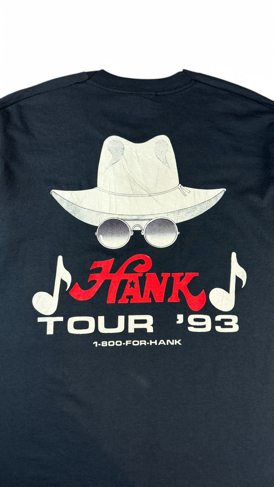 Vintage Screen Stars Shirt 1993 Hank Williams Jr. "An American Tradition" Tour Single Stitch Made In USA Schwarz XL