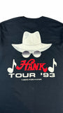 Vintage Screen Stars Shirt 1993 Hank Williams Jr. "An American Tradition" Tour Single Stitch Made In USA Schwarz XL