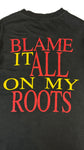 Vintage Hanes Shirt 1996 Garth Brooks "Blame it all on my roots- Friends in Low Places" Single Stitch Schwarz M
