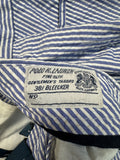 90s Ralph Lauren Seersucker Shorts Suffield Fit Gestreift Blau Weiß