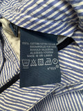 90s Ralph Lauren Seersucker Shorts Suffield Fit Gestreift Blau Weiß