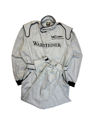 90s McLaren Racing-Einteiler Warsteiner Grau XL