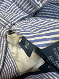 90s Ralph Lauren Seersucker Shorts Suffield Fit Gestreift Blau Weiß