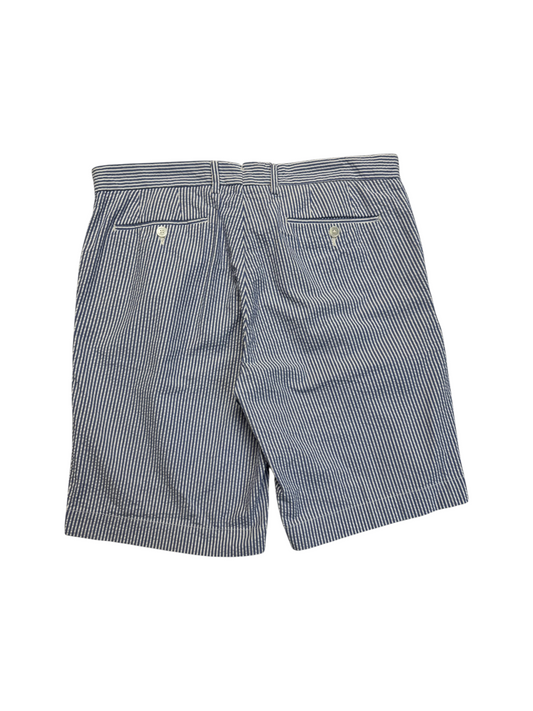 90s Ralph Lauren Seersucker Shorts Suffield Fit Gestreift Blau Weiß