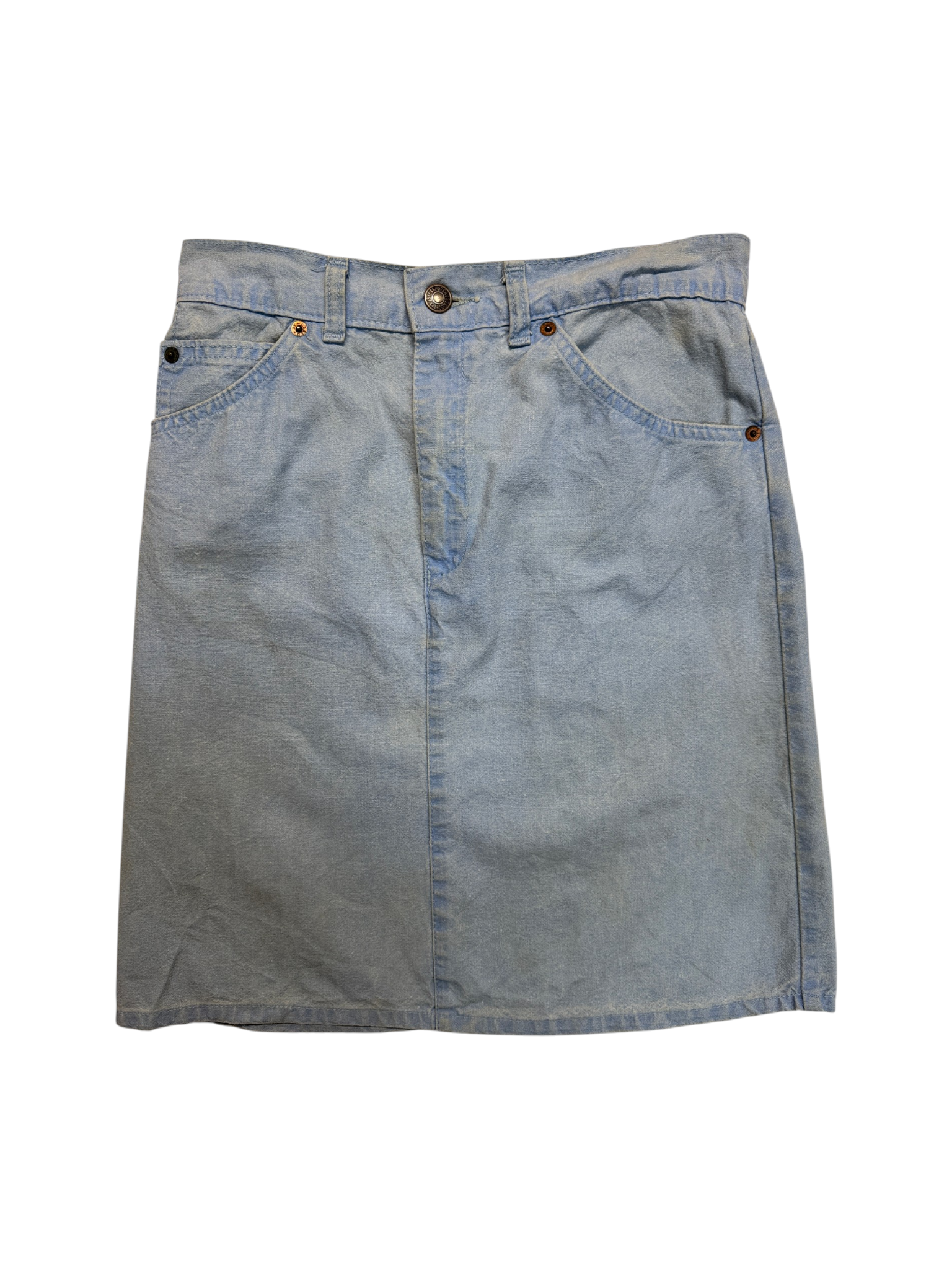 80s Levi’s Denim Skirt White Tab Hellblau